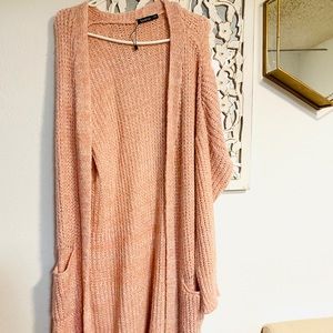 Long line Pink Cardigan